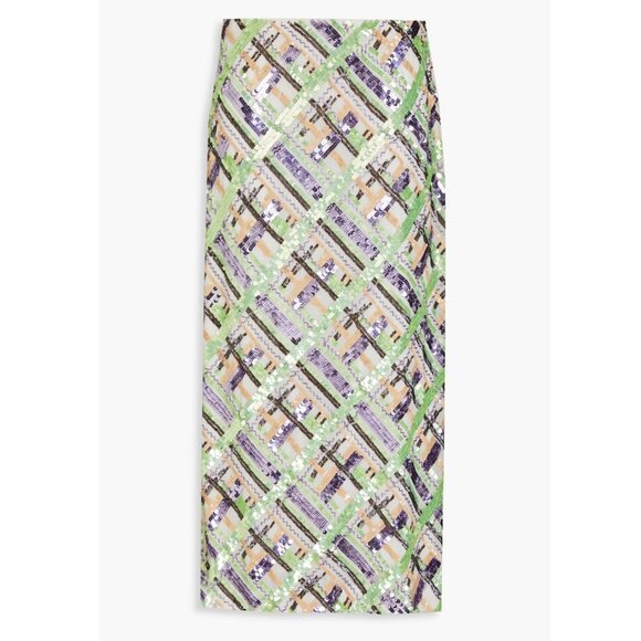 NWT Veronica Beard Sequin Plaid Skirt - Picture 2 of 5